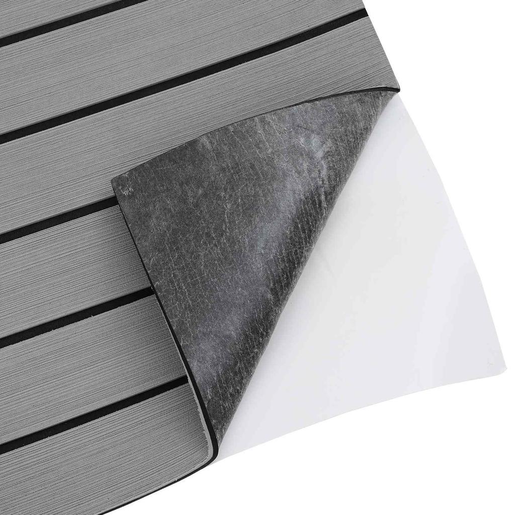 Boat Mat Striped Light Gray and Black 240 x 90 cm EVA