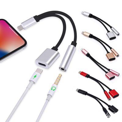 Adapter Ladegerät Audio Kabel 2 In 1 Ladung Zu 3,5 Mm Jack Kopfhörer Aux Konverter für Apple Iphone 7 8