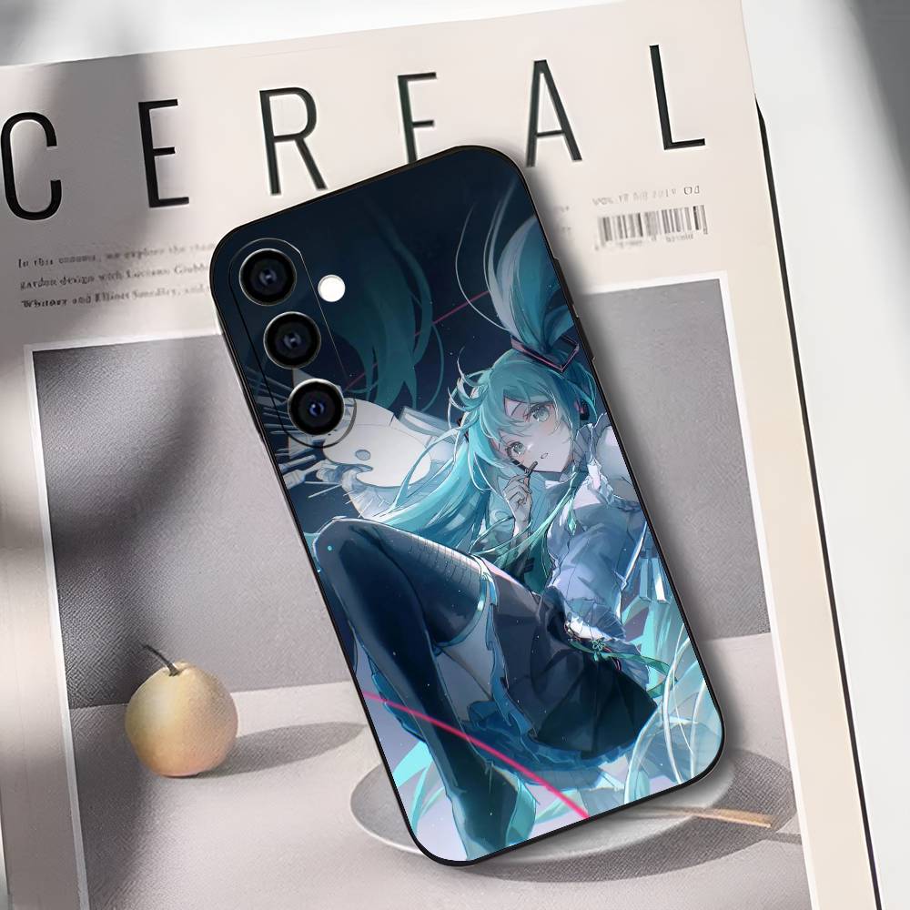 Soft Black M-MIKU Phone Case for Samsung Galaxy A73/A72/A71/A70/A53/A52/A51 And Other Models Compatible