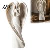 Modern Home Interior Accents Praying Angel Statue, Abstract Guardian Figurine, Religious Prayer Decor Sculpture for Mantel Church Indoor Memorial