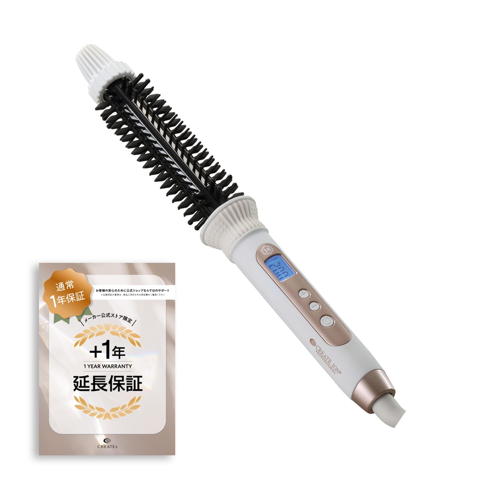 Official Store Extended Warranty Create Ion Roll Brush Iron Diora 18mm + 1-Year