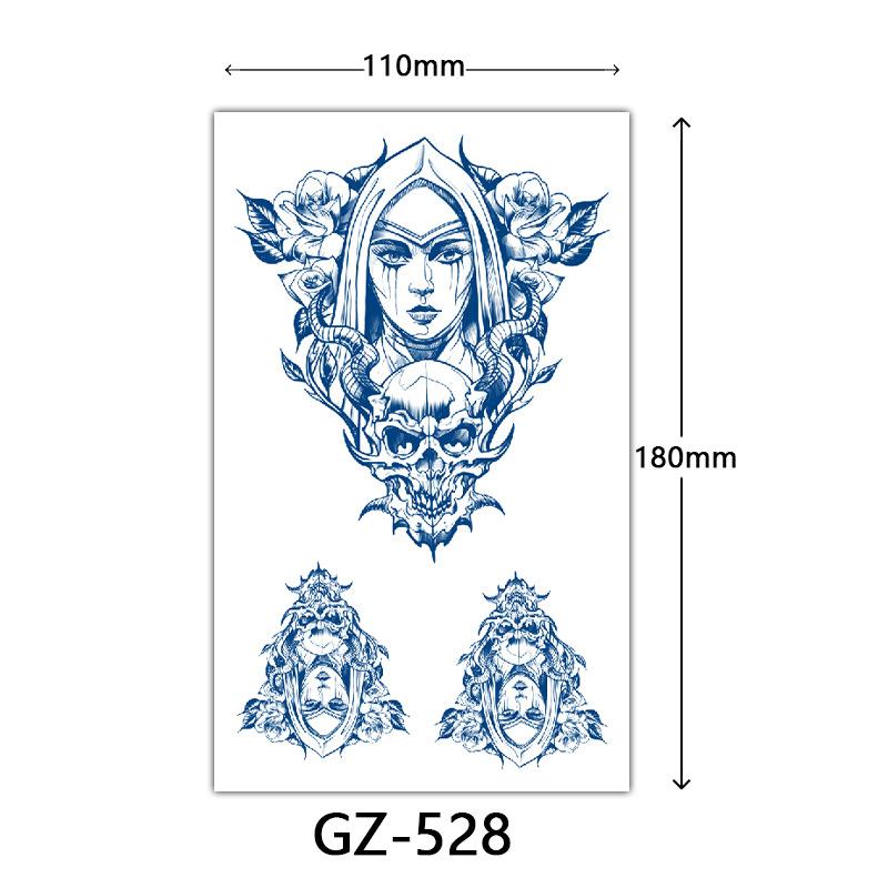 Juice Tattoo Stickers, Herbal Tattoo Stickers, Semi-Permanent English Letter Tattoo Stickers Tattoo