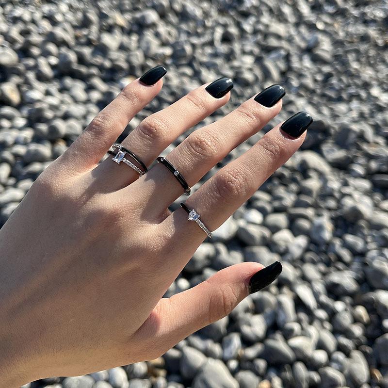Dripping Women'S Suit, Ring, Enamel Candy Color, Index Finger, Diamond-Encrusted Zircon, Niche Design, Advanced Sense