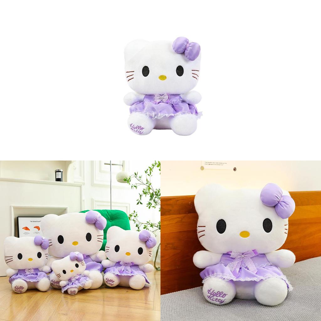 Cuter Hello Kitty Plush Toy With Bow And Dress Decoration For Kids And Gift