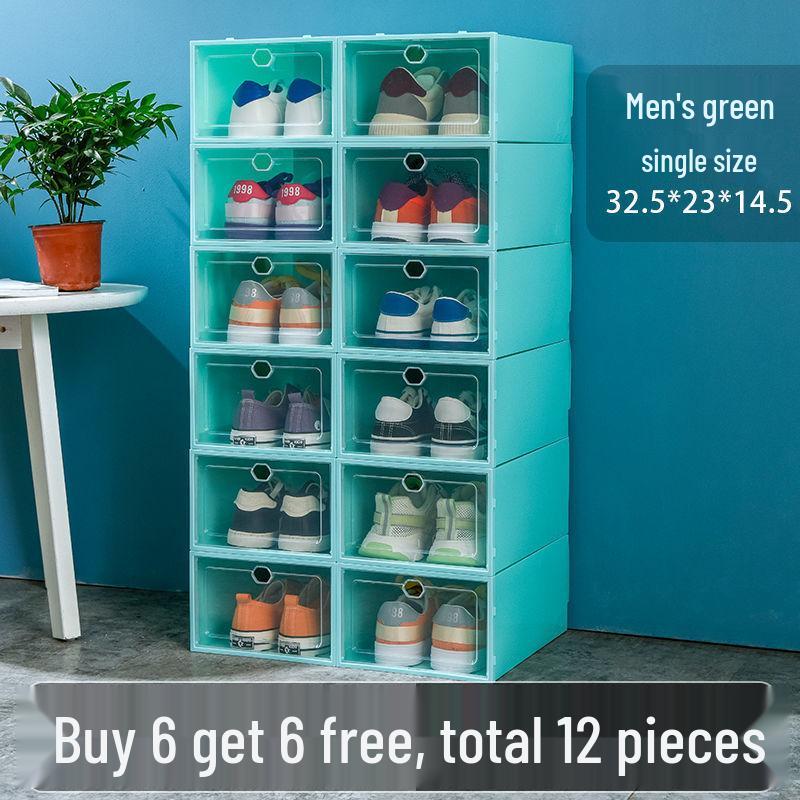 Foldable Transparent Shoe Box - Space-Saving, Dustproof & Moisture-Proof Storage Solution