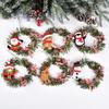 Christmas Wreath & Tree PVC Ornaments: Snowman, Reindeer, & Pine Cone Design