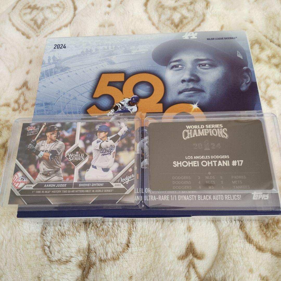 Used [2 pieces] Shohei Otani 2024 World Series Champion Card topps