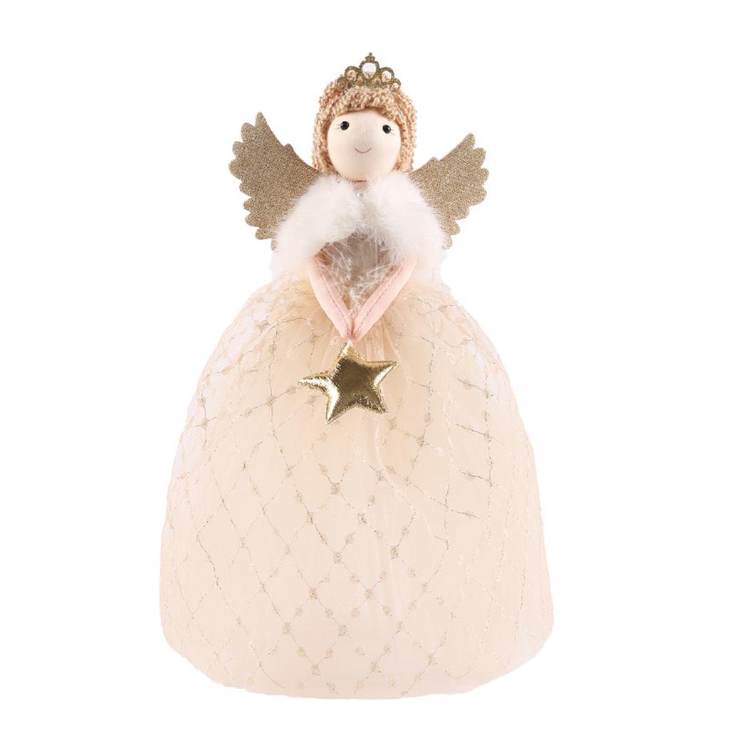 Christmas Decorations Cute Angel Little Girl Figurine Ornaments Christmas Tree Angel Decoration Tree Top Star