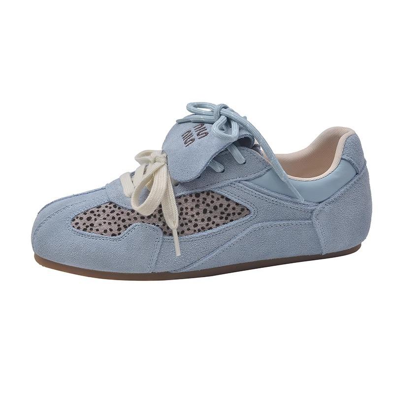 Flat baseplate shoes women's 2025 new autumn new Forrest Gump shoes versatile casual sports shoes leopard print German training shoes