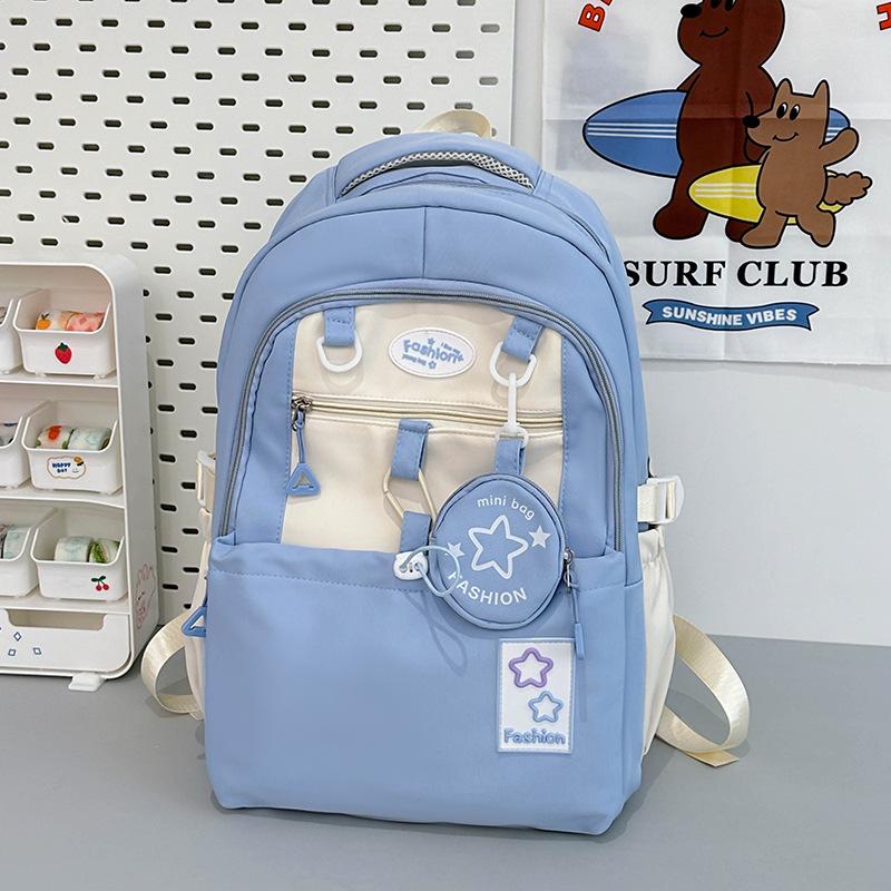 Autumn and Winter New Ultra-light High-value Junior High School Schoolbag Cute Male and Female Students Backpack Large Capacity Wear-resistant Backpac