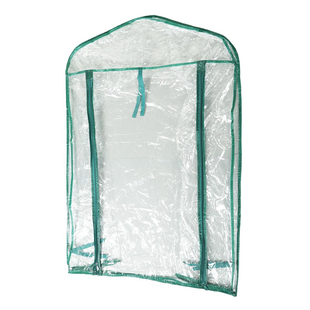 Växthusersättningsskydd Transparent PVC 69x49x92cm Mini Växtskydd för 2 Våningshyllor