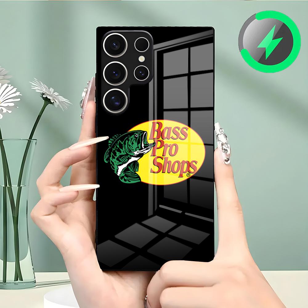 B-bass-P-pro-s-shops Phone Case For Samsung S26 S25 S24 S23 S22 S21 S20 Edge Ultra Plus FE For Magsafe Glass Case