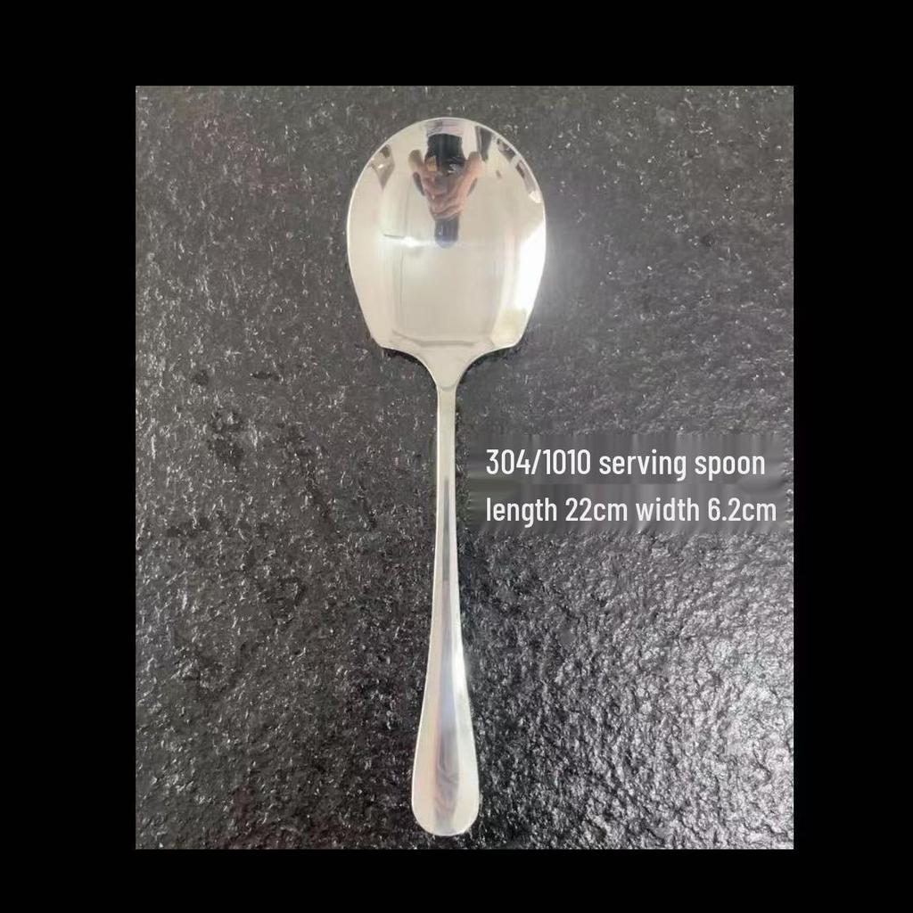Stainless Steel Long-Handle Buffet and Rice Cooker Serving Spoon