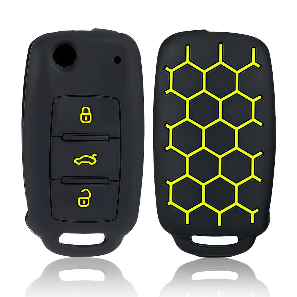 

Silicone Car Key Case Key Cover For Vw Up Polo Golf 6 Passat B5 Touran Caravelle Jetta Caddy Touareg For Skoda Fabia Octavia A5