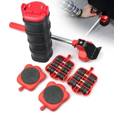 13pcs Professional Furniture Moving Roller Set with Wheel Bar Adjustable Height Removal Lifting Tool Set