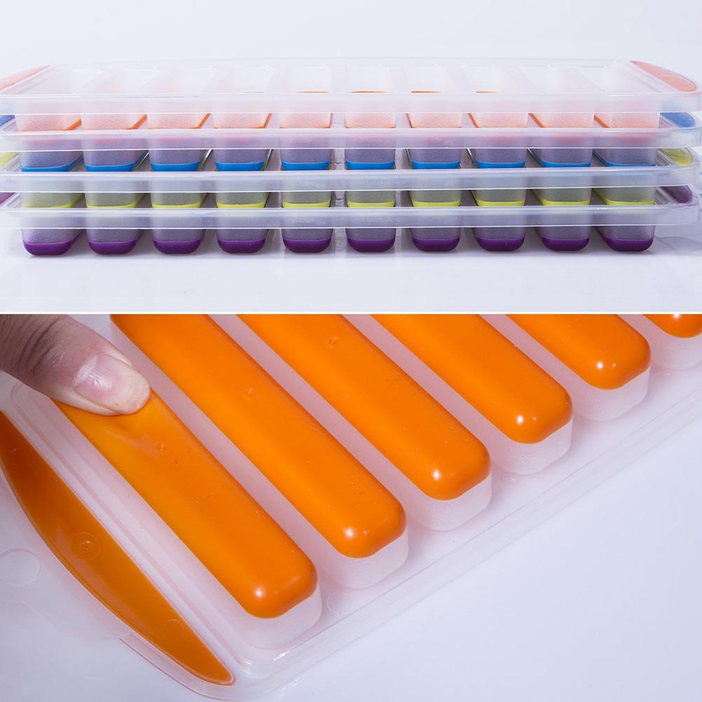 Silicone Ice Stick Cube Trays Easy Push and Out Ice Stick Cube Molds Water Bottle Ice Stick Tray