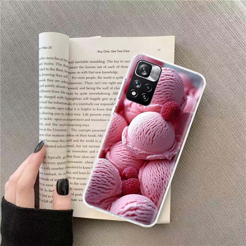 Colorful Ice Cream and Popsicles Phone Case For Redmi Note 13 12 Pro Plus 14 15 Pro 5G 11 11T 11E 11S 10 Pro 10S 9 9S Cover Cell