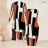 Women Plus Size Printed Two Piece Set Long Sleeve Open Front Long Cardigan Sleeveless Bodycon Dress