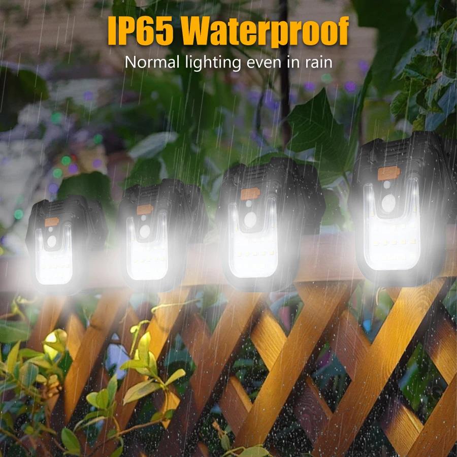 9900LM Solar Garden Outdoor Lights Clip Light Motion Sensor Waterproof Camping Lamp Rechargeable for Landscape Garden Decoration