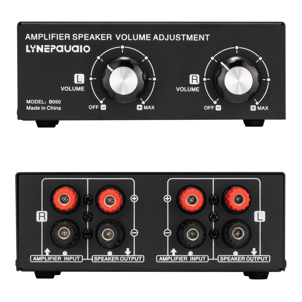 LYNEPAUAIO 150W 14AWG Desktop Passive Speaker Volume Control Box Amplifier Speaker Volume Adjustment with Separate Left