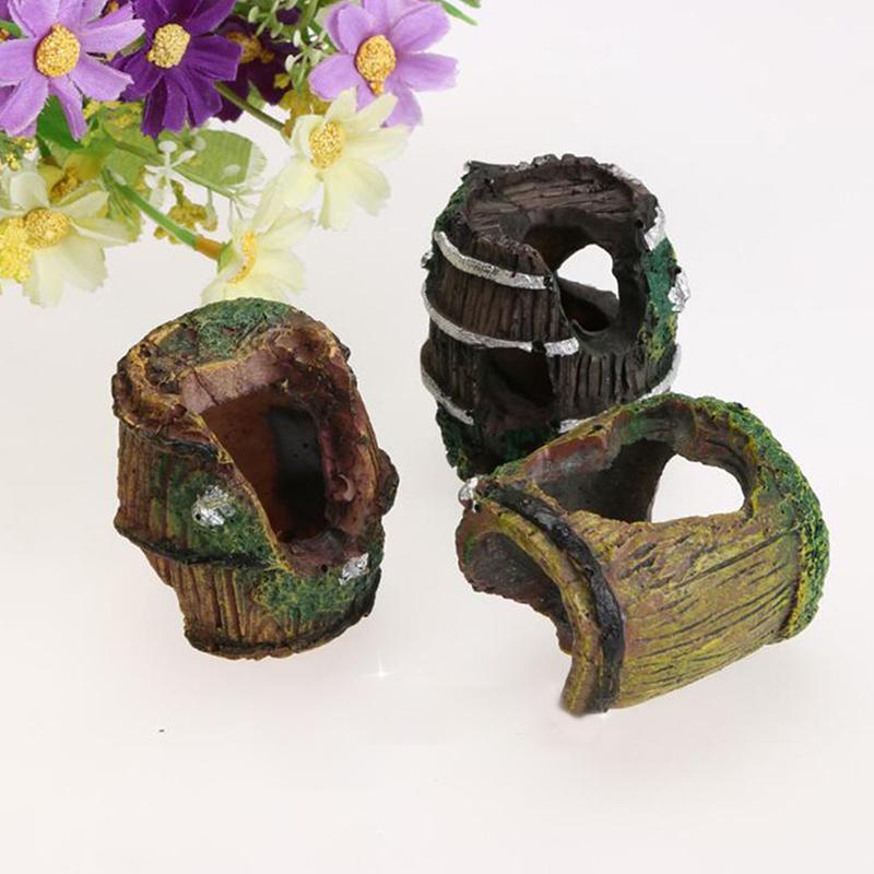 Aquariumzubehör Fischtank Landschaftsgestaltung Harz Ornament Antike Fässer Dekor