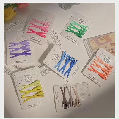 Candy-Colored Hairpins: Trendy Duckbill Clips, Japanese & Korean Style, No-Trace Design for Women.