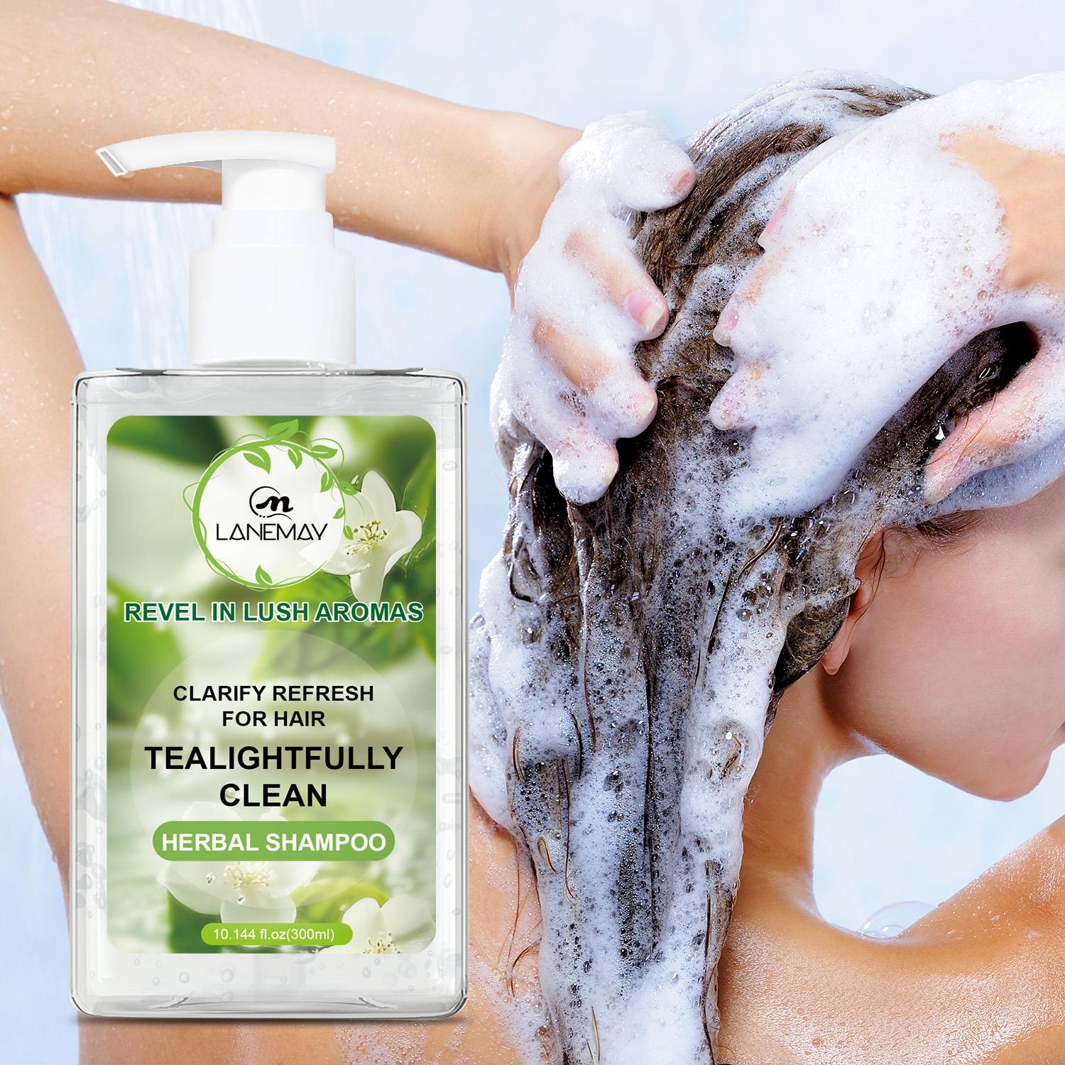 

Herbal Shampoo-Gentle Cleanses and Moisturizes Hair-Balances Scalp Oil & Water-Suitable For All Hair Types, 300ml