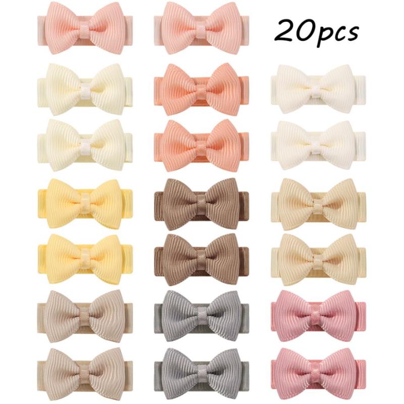 

20/30/40 шт. 1,2 Ленточные Мини Заколки-Бантики для Волос для Маленьких Девочек Милые Ручной Работы Бантики Шпильки Головные Уборы Аксессуары для Волос для Малышей