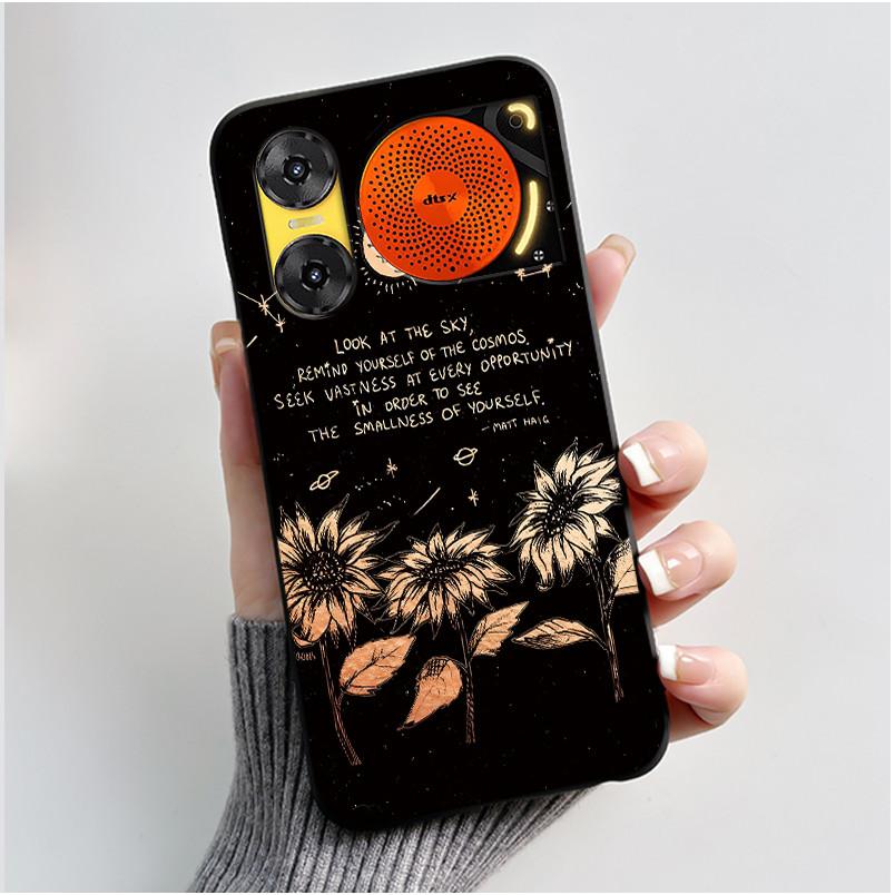 Custodia per Telefono Per ZTE Nubia Music 2 Custodia Z2460 Z2353 Estetica Gatto Carino Astronauta Nera Morbida TPU Silicone Copertura Protettiva Integrale