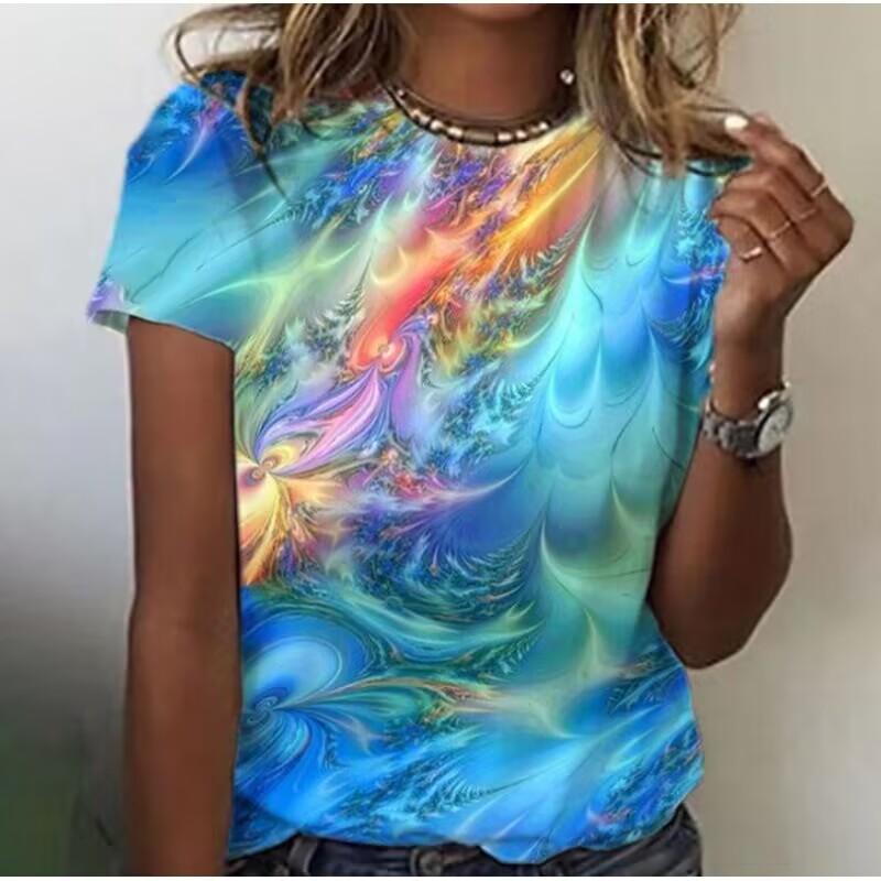

Women s Art T-shirt, Round Neck Short Sleeve XL