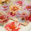 20 - Sheet Set of Vivid Flower - Themed Stickers, Bright Colors and Exquisite Patterns for Scrapbooking