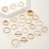 European and American Popular Design Sense Niche Butterfly Ring Open Joint Ring Set Love Ring