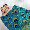 Peacock Full Glory 2 Throw Blanket Picnic Personalized Gift Hairys Designers Blankets