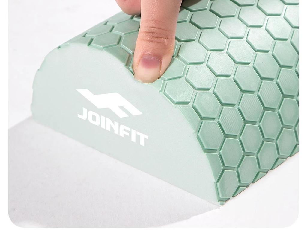 Joinfit Solid Foam Yoga Roller: Durable Half-round Massage Wheel for Muscle Relaxation and Fitness