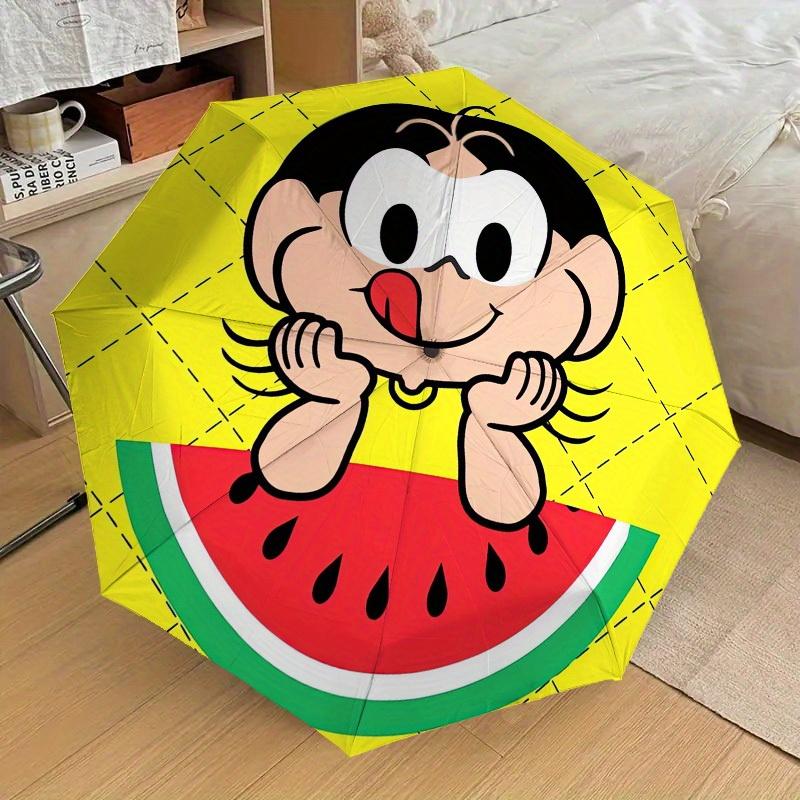 1pc Watermelon Magali, Cartoon Themed High-quality Umbrella,Automatic Opening and Closing Umbrella,Multi-functional Umbrella G0811212