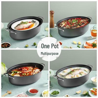 Chui Da Huang Colorful Carbon Steel Fish Roasting and Steaming Pan