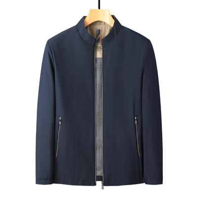 Frühling und Herbst Neue Jacke Herren Stehkragen Casual Dad Mittleren Alters Herrenmantel