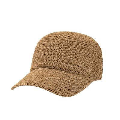 Knitted Hollow Baseball Cap with Adjustable Outdoor Versatile Casual Duckbill Cap for Spring and Summer Men's and Women's Knitted Caps