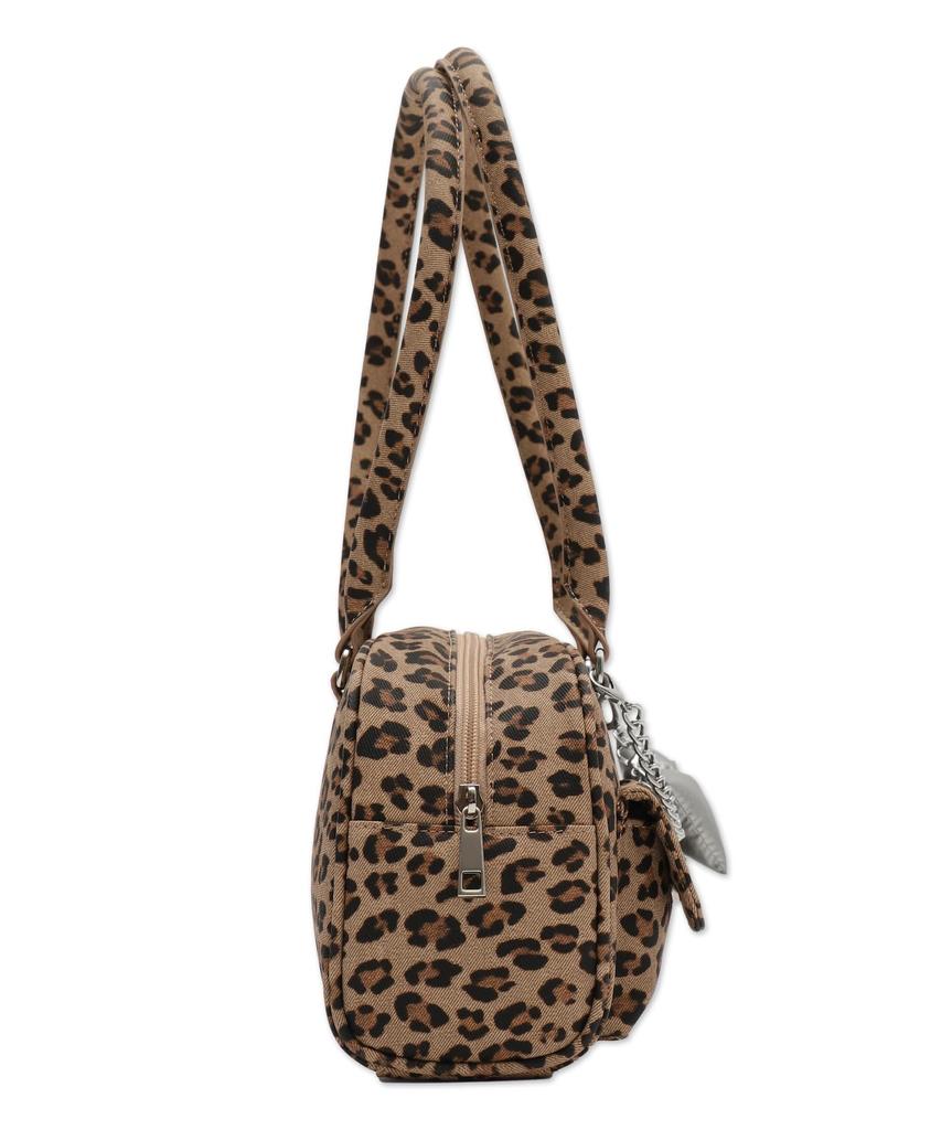 WEGO Charm Chain Boston Size Beige Bag, Girly, Cute, Korean, School, Women's, F,