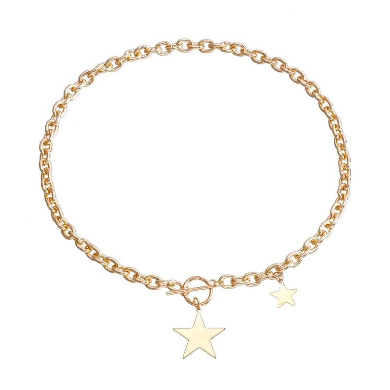 

Collarbone Chain Temperament Simple Metal Five-pointed Star Necklace Bracelets