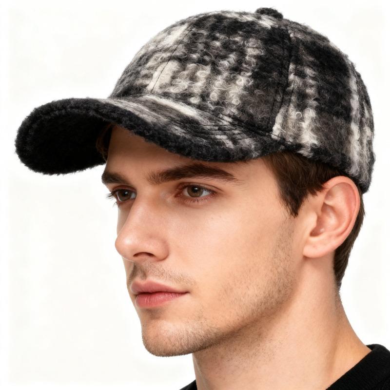Print Baseball Hats Sunshade Retro Warm Autumn and Winter Unisex Peaked Caps Versatile Hardtop Fashion Casual