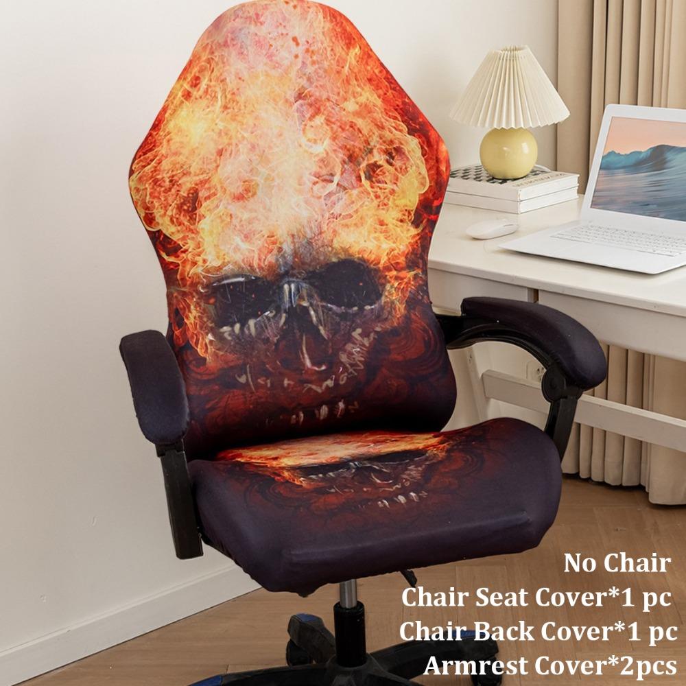 Breathable Slipcovers Stretchy Chair Cover Set Fashion Gaming Chair Covers  for Office Home