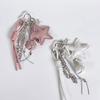 Handmade Star Key Ornament Alloy and PU Bowknot Key Holder Rope Key Accessories Suitable for Party or Room Decorating