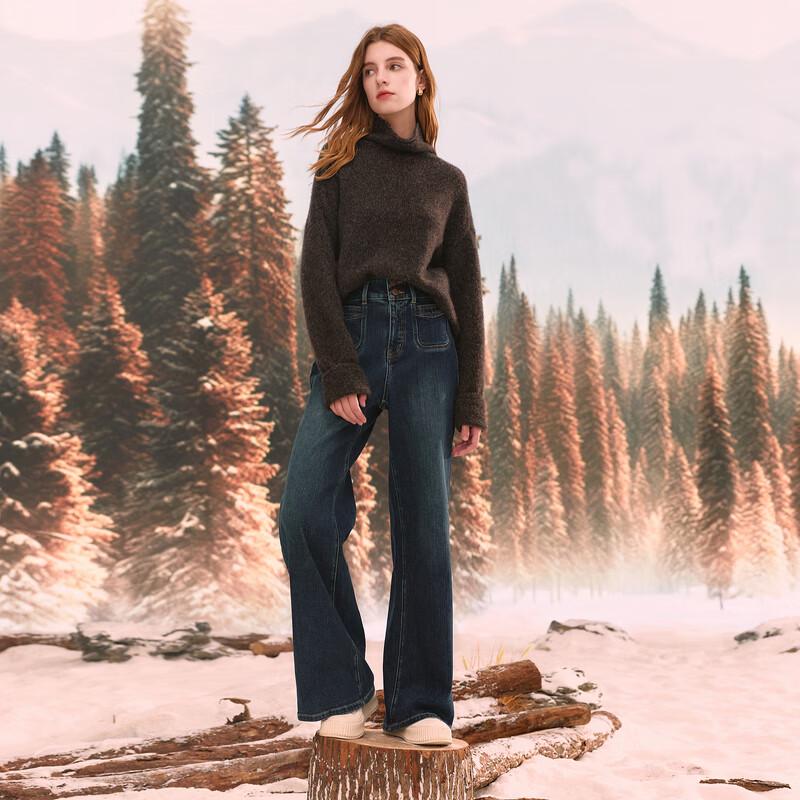 

Sancai Women s High-Waist Flared Jeans L