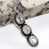 Exclusive White Topaz 925 Silver Plated Pendant 1.9" Birthday Gift Trendy C0g37