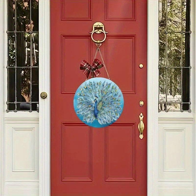 2D Flat Hanging Decorative Signs, Interior Wall or Door Decoration, Diwali Peacock Pattern Decoration, Interesting Gifts for Family and Friends