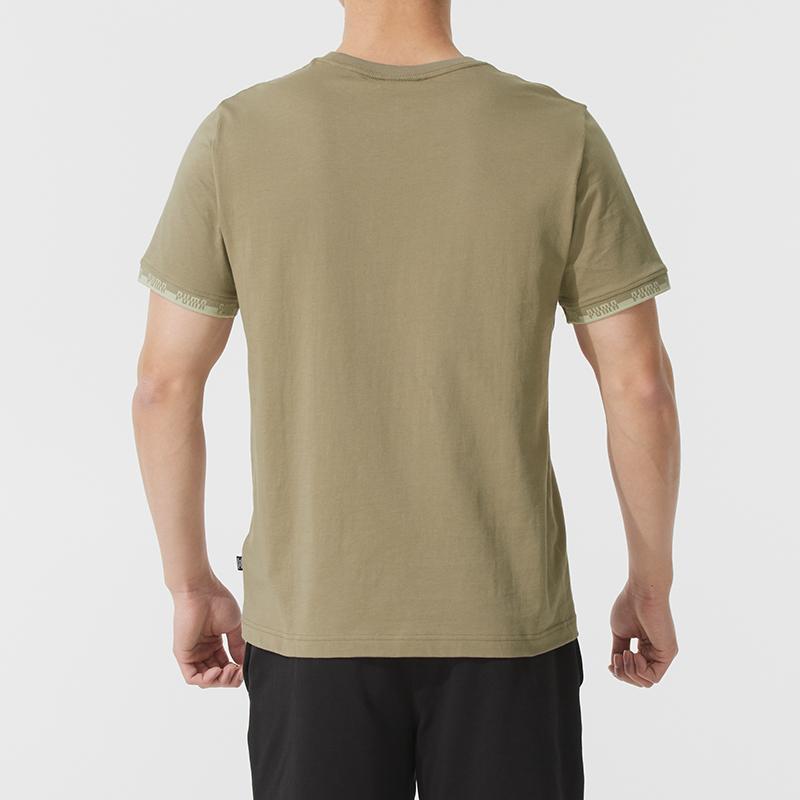 PUMA T Shirts Men's Light Umber Crew Neck Moderate Straight Fit 692486-83
