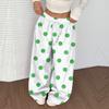 Women's Casual And Fashionable Printed Elastic Waist Loose Wide Leg Pants