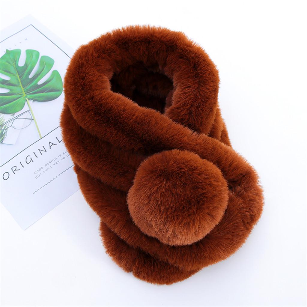 Women Fashion Solid Color Scarf Outerwear Bib Faux  Scarf Warm Scarf