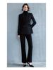 Black Fashion Women's Business Suit - Slimming Micro Flare Pants